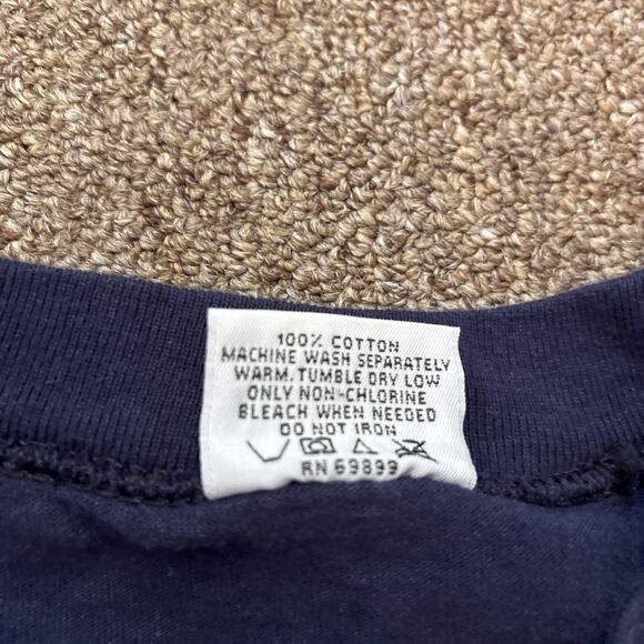 Vintage 2020 Sport 90s University Of Notre Dame Fightin Irish Blue M Shirt - Picture 5 of 7